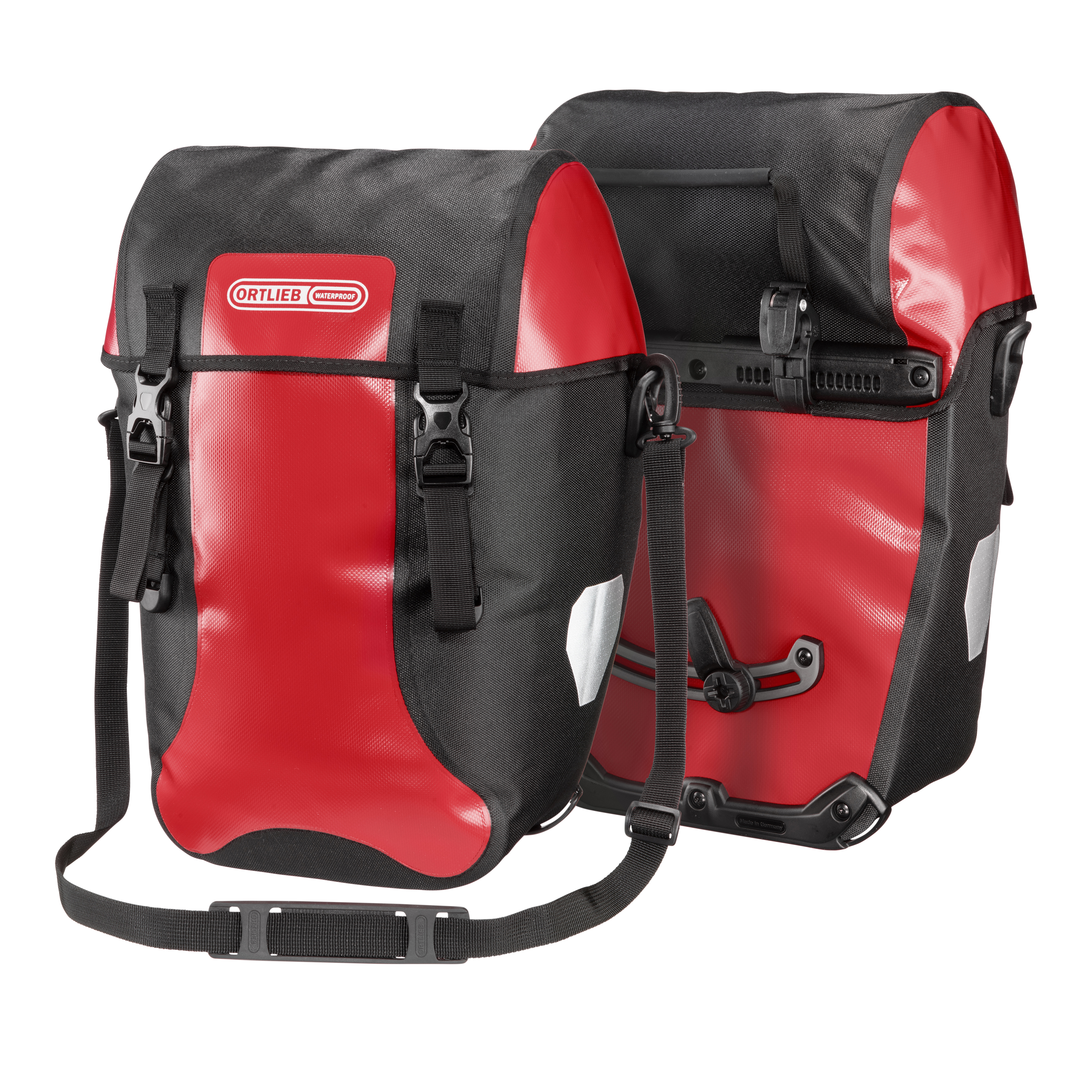Bike- Packer QL2.1 red-black – Robustes Taschenpaar der Marke Ortlieb