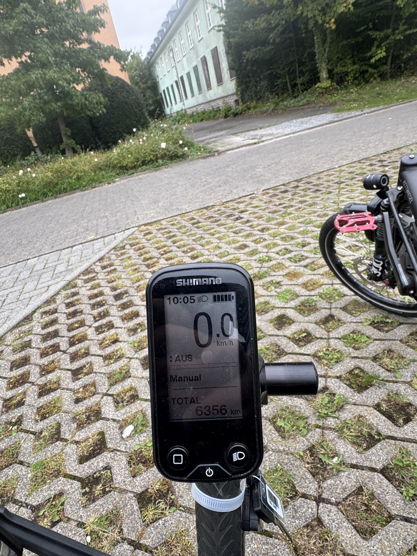 HASE Kettwiesel ONE PLUS: Shimano-Display mit Kilometerstand 6.356 km