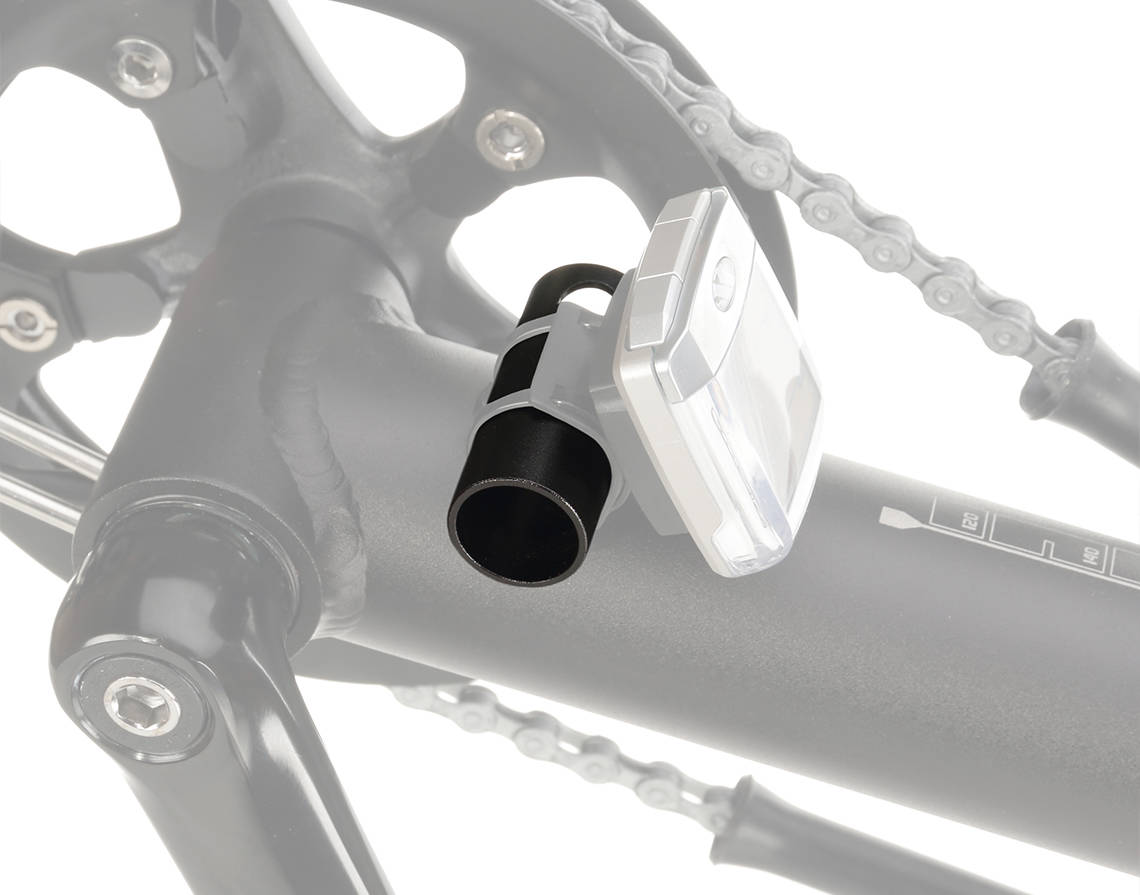 Computerhalter schwarz eloxiert der Marke HP Velotechnik